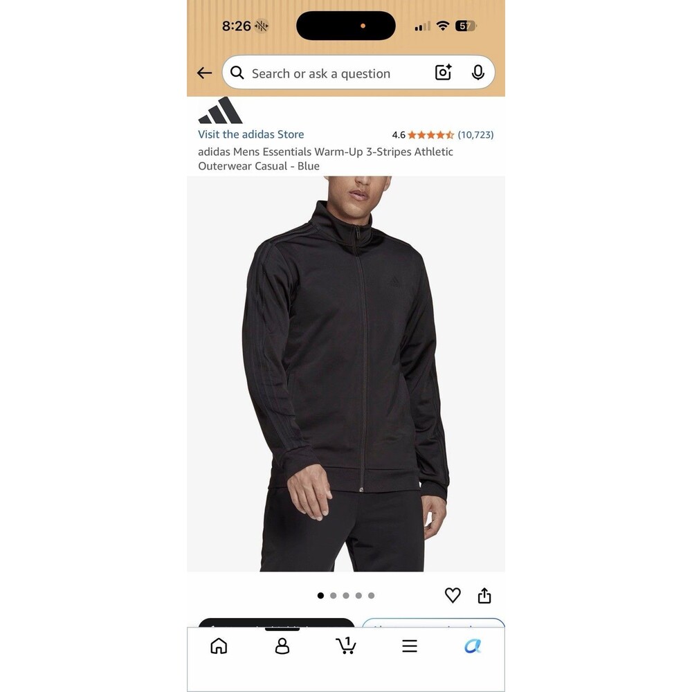 EUC Big And Tall Adidas Full Zip Track Jacket Size 3XLT